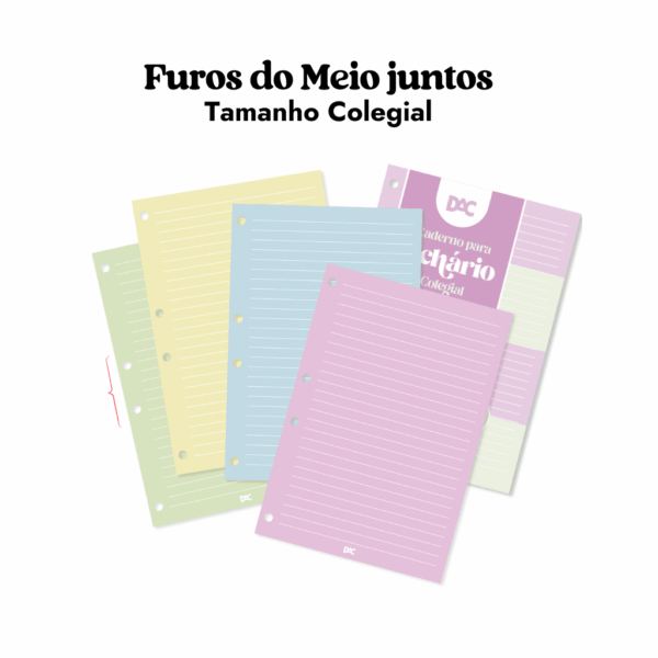 Refil Folhas para Fichário Colegial Enjoy DAC