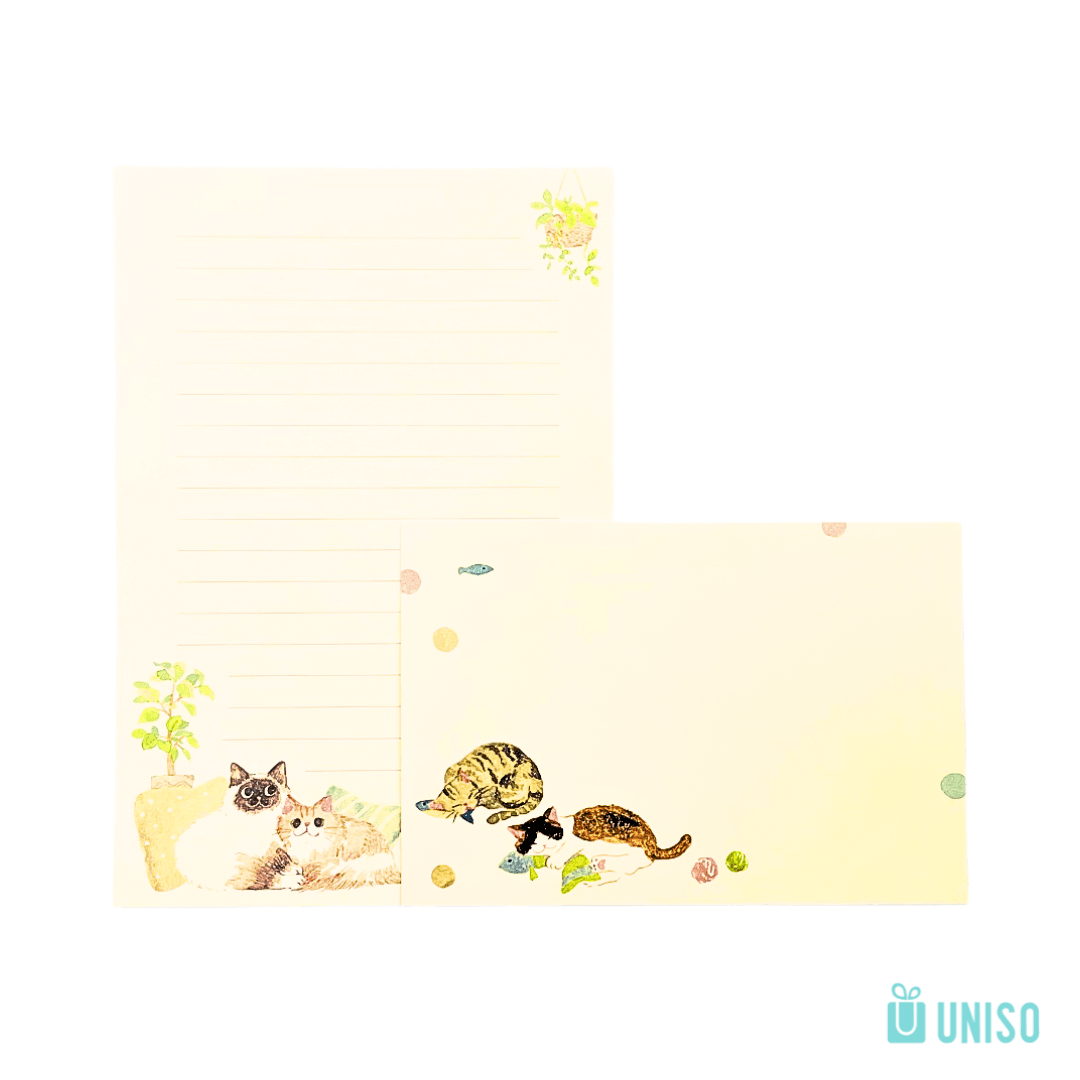 Kit 6 Papéis de Carta + 3 Envelopes Gato - UNISO - UND