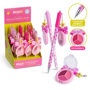 Make Caneta Gel Apagável + Batom Duo Sweet - BRILHAE - UND