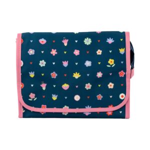 Necessaire Dobrável Azul Floral 26x11x21cm - FLORIE - UND
