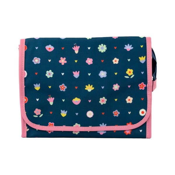 Necessaire Dobrável Azul Floral 26x11x21cm - FLORIE - UND