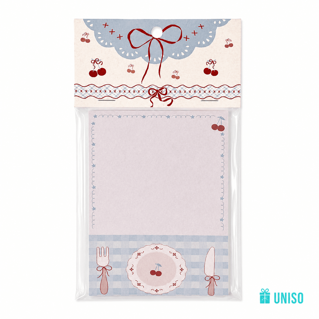 Bloco de Notas Laço Cereja Retrô 80x110mm 80 fls - UNISO - UND