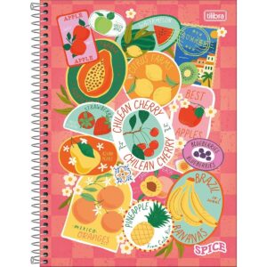 Caderno Universitário Espiral 10 M 160 fls SPICE FEMININO - TILIBRA - UND