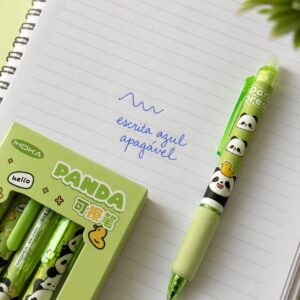 Kit Caneta Premium Apagável PANDA 5 UND - IMPORTADO - BLISTER