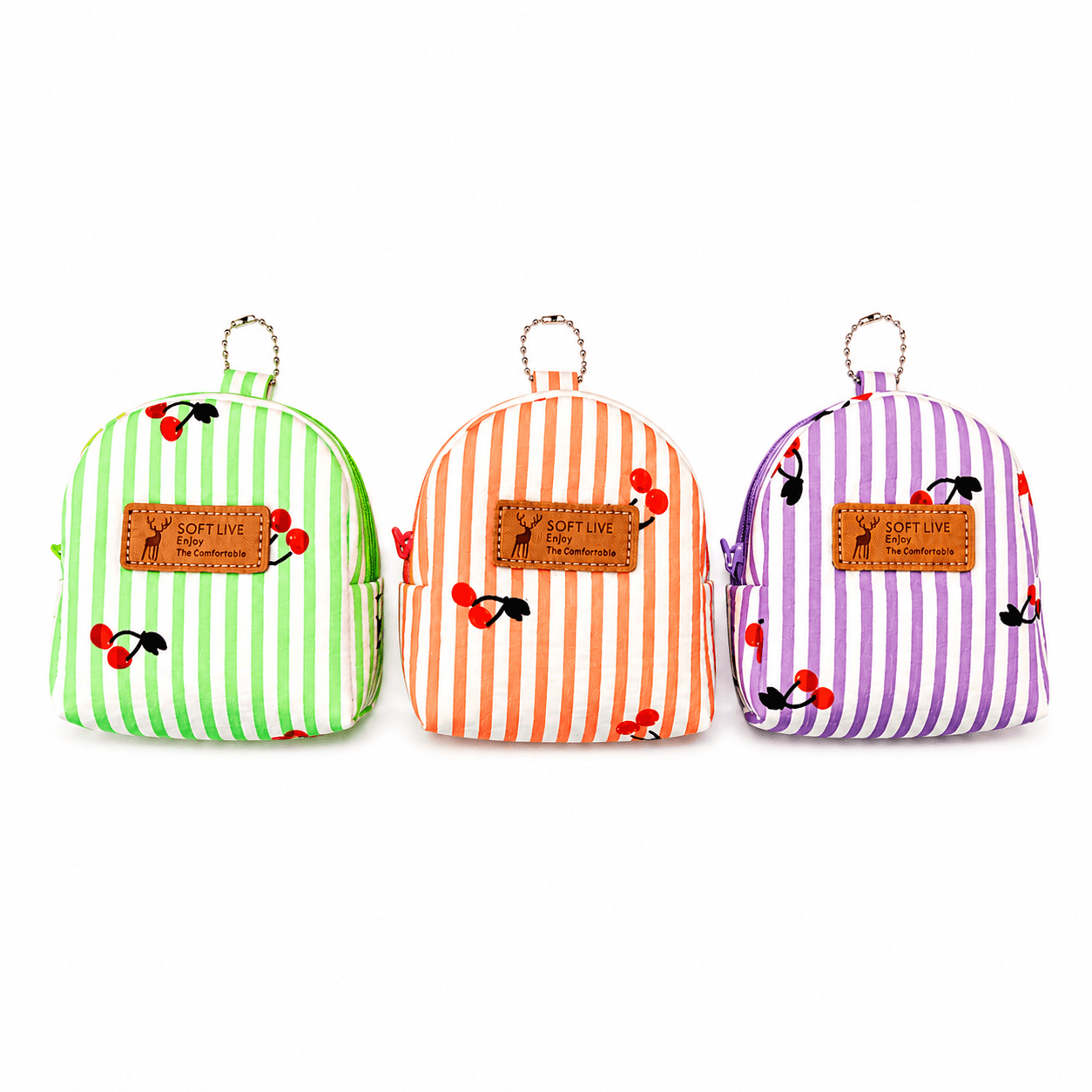 Porta Moedas Mochilinha Cereja 8x9x4cm - UNISO - UND