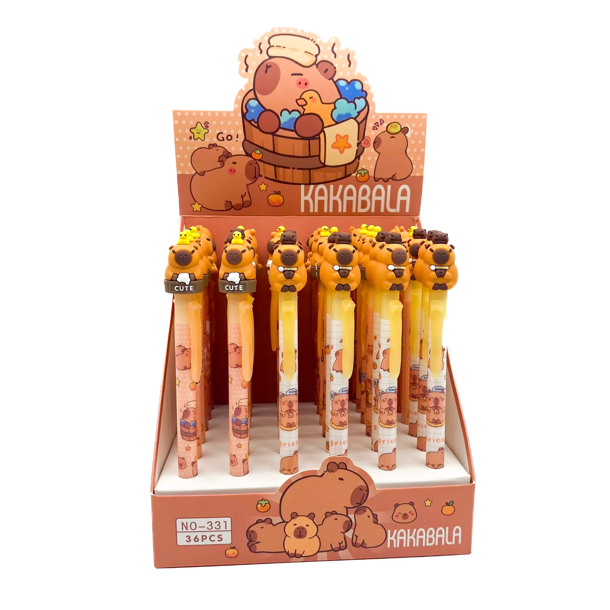 Caneta Esferográfica Clic 0.5mm CAPIVARA Cute - IMPORTADO - PACOTE 6 UND