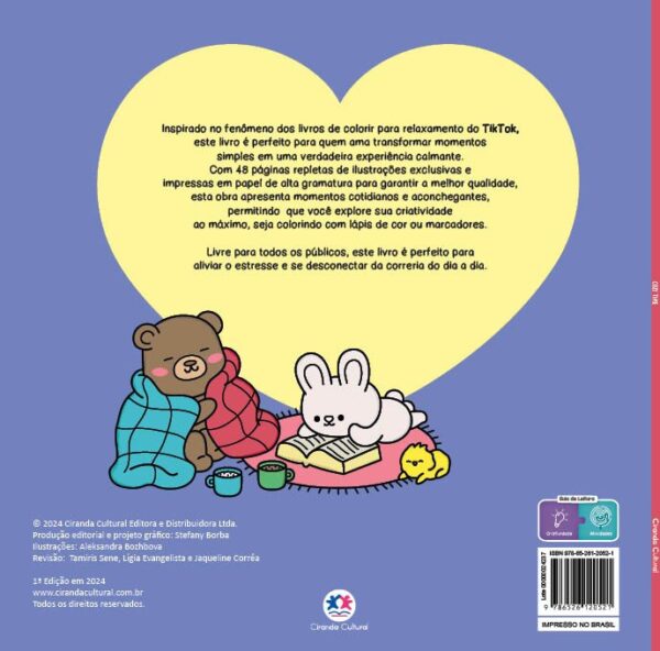 KIT Livro de Colorir COZY TIME - CIRANDA + 10 CANETAS TOUCH