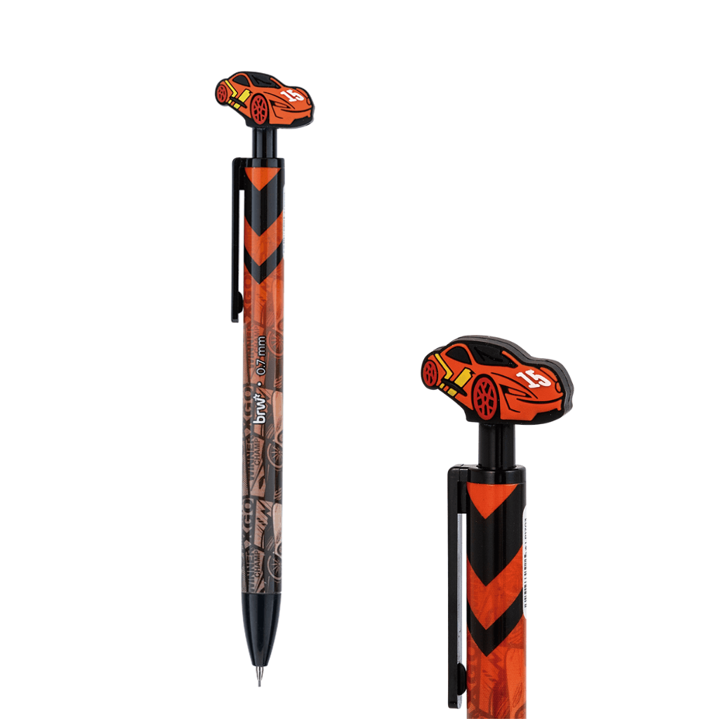 Lapiseira Plástica Divertida Race Carros 0,7mm BRW - KIT 4 UND