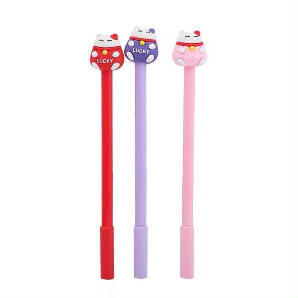 Caneta Fofa Gatinho da Sorte - Pacote 6 Und