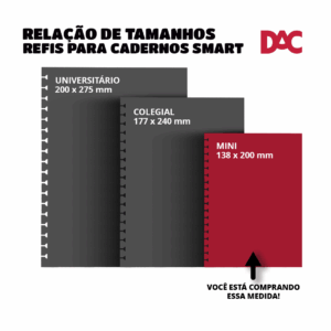 Refil Folhas Reposicionável Caderno Smart Mini Branco - DAC