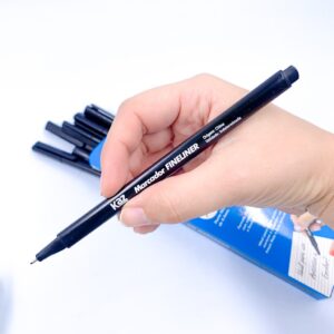 Caneta Hidrográfica Fineliner 0.4mm Preta KAZ - CX 10 UND