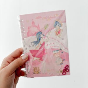 Caderninho de Adesivos Aramado c/ Chaveiro Anime Diy Sortido