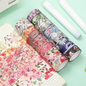 Fita Washi Tape Flores e Folhagens