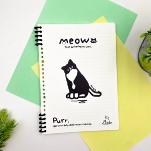 Caderno B5 Espiral Reposicionável Gatinho Purr 52 fls 17,8x25,2cm - IMPORTADO - UND