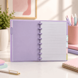 Caderno de Disco Clean LILÁS A5 80 Fls /8 Discos 20x14cm - YINS PAPER - UND