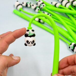 Caneta Flexível Panda - Pacote 6 Und