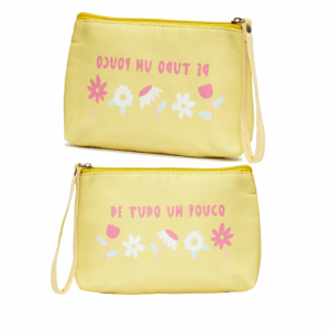 Necessaire Bolsinha de Mão Amarela DE TUDO UM POUCO 14x20cm - FLORIE - UND