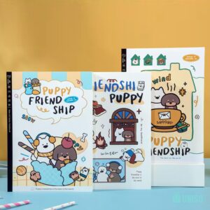 Caderno B5 Brochura Pautado Puppy Friend 17,8x25cm - UNISO - UND