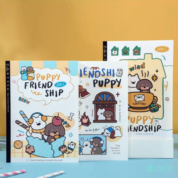 Caderno B5 Brochura Pautado Puppy Friend 17,8x25cm - UNISO - UND