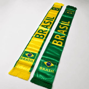 Faixa Cachecol Cetim 136x1,4cm Brasil Copa do Mundo - IMPORTADO - UND