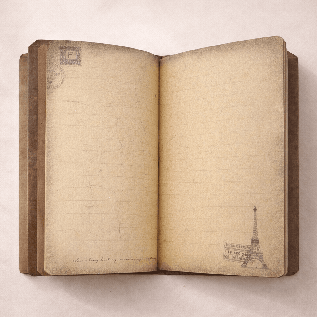Caderneta Capa Dura Vintage Scrapbook 16x9,5 cm - IMPORTADO - UND