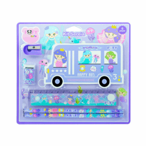 KIt Escolar Sereia 6 Peças - FOFY - BLISTER
