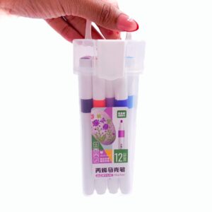 Marcador ACRÍLICO para COLORIR - MALETA 12 CORES