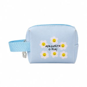 Bolsinha Porta-Moedas Azul "APROVEITE O DIA!" 10x5x7,5cm - FLORIE - UND