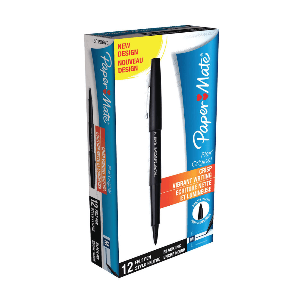 Caneta Flair Média PRETO - PAPER MATE - UND