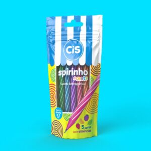 Caneta Esferográfica 0.7 Spirinho Scents 5 Und - CIS - BLISTER