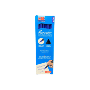 Caneta Hidrográfica Fineliner 0.4mm Azul KAZ - CX 10 UND