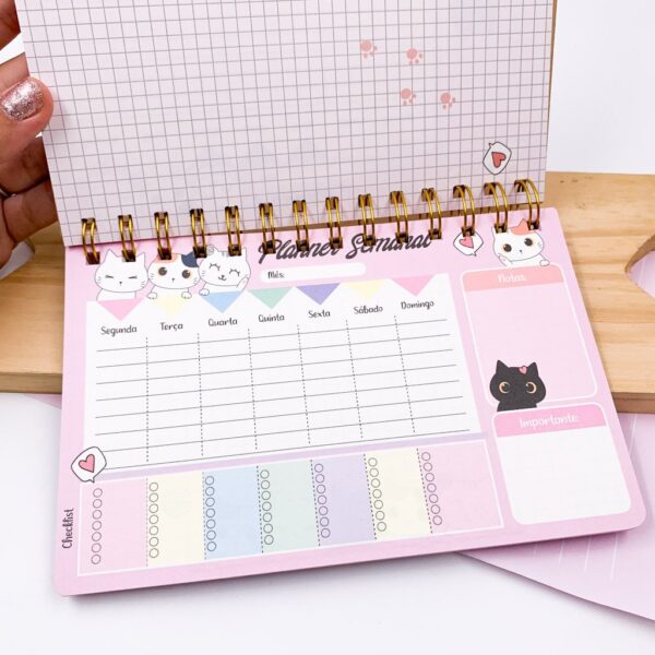 Planner com Espiral Fofuras 52 Fls 188 x 125mm Importado