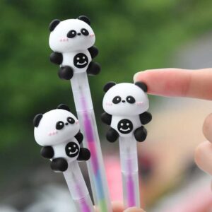 Caneta Fofa Colorida Panda Happy - Pacote 4 Und