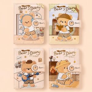 Caderno LUXO c/ Fechamento Ursinhos 10,3x13,7cm - IMPORTADO - UND