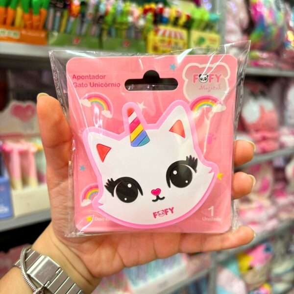 Apontador 2 Furos Gato Unicórnio FOFY - BLISTER