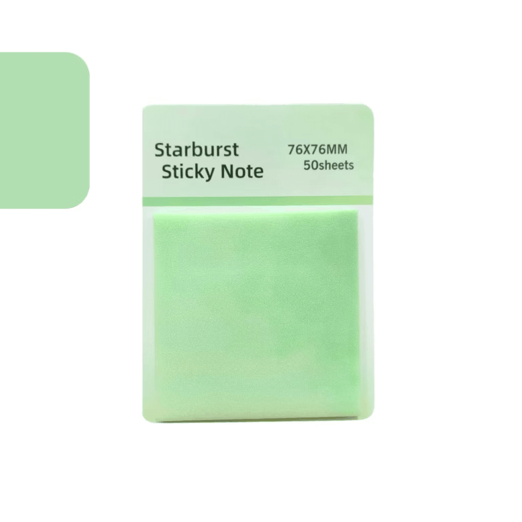 Bloco de Notas Transparente Adesivado 76 x 76mm 50 fls GLITTER - IMPORTADO - UND