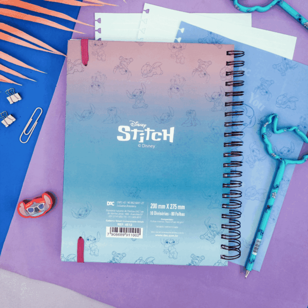 Caderno Smart Universitário 10 Matérias Stitch DAC