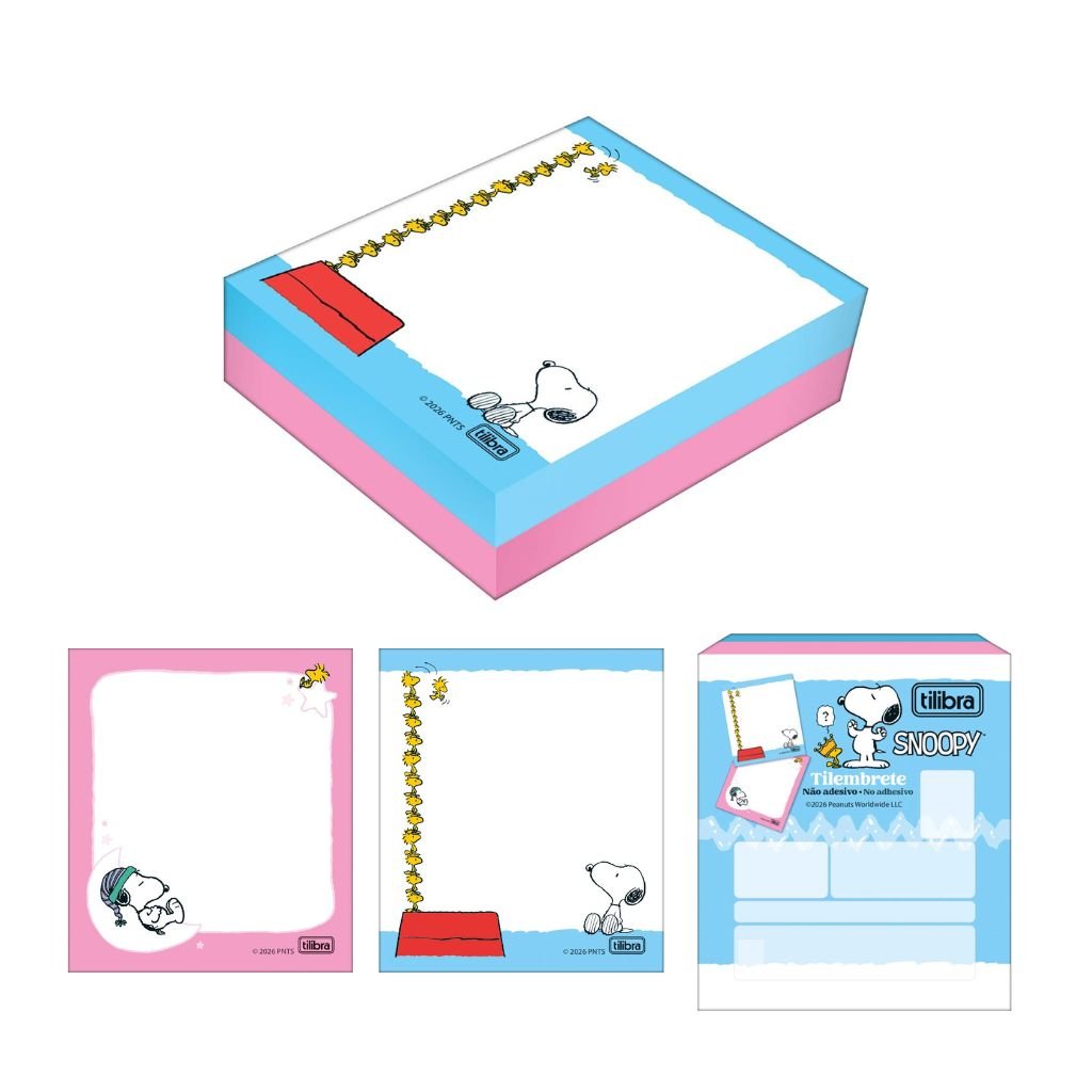 Bloco de Notas Tilembrete 80 x 91mm 100 fls SNOOPY - TILIBRA - UND