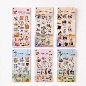 Cartela de Adesivos Gatinhos Fofos - IMPORTADO - UND