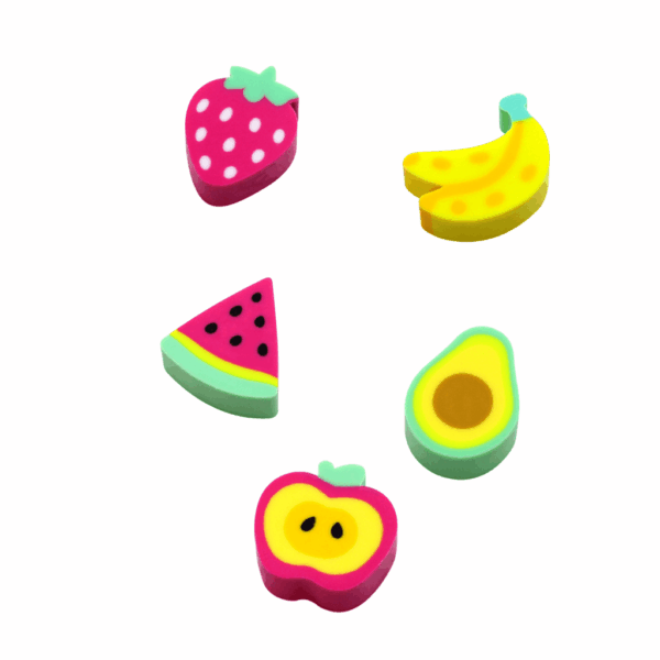 Borracha Fantasia Mini Frutas Cis - Pote 20 Und