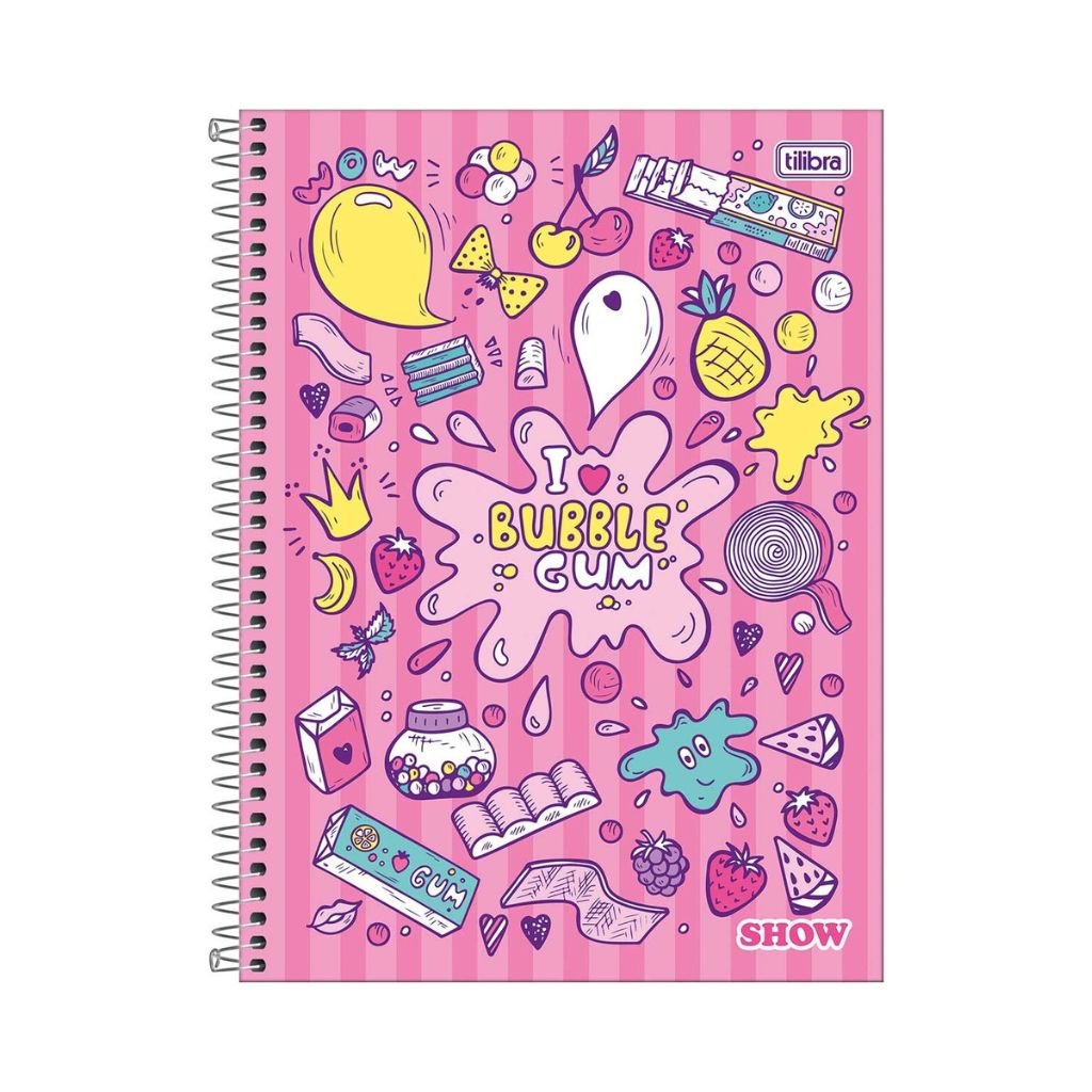 Caderno Espiral Capa Dura Universitário 1 M Show Feminino 20x27,5cm 80 Fls - TILIBRA - UND
