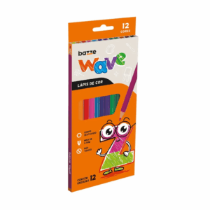 Lápis de Cor Wave 12 Cores - TRIS BAZZE - BLISTER
