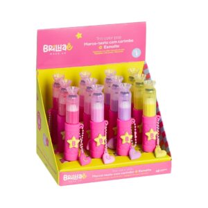 Make Marca Texto c/ Carimbo + Esmalte Trio Color Pop - BRILHAE - UND