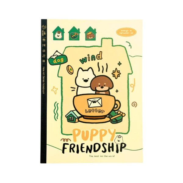 Caderno B5 Brochura Pautado Puppy Friend 17,8x25cm - UNISO - UND