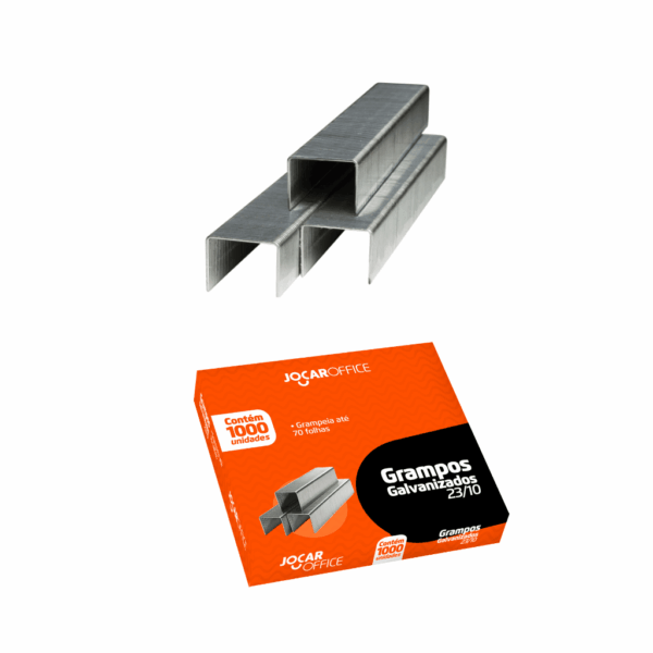 Grampo Galvanizado 23/10 Cx 1000 Und Jocar Office