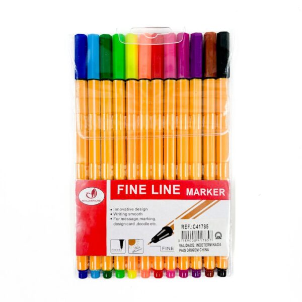 Caneta Fine Line Marker - BLISTER 12 Und