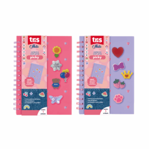 Caderno A5 Picky Holic Charm 80 Fls c/ pins - TRIS - UND