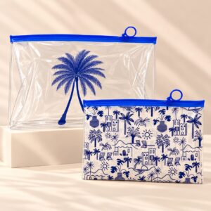 Kit 2 Necessaire Plástica Brisa de Verão 26x19,3x7,5cm - IMPORTADO - UND