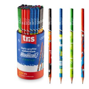 Lápis Hb Redondo Collection Radical TRIS - Kit 12 Und