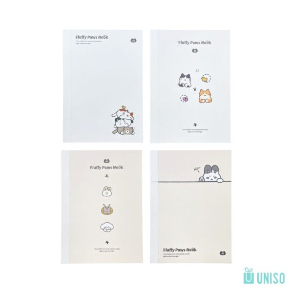 Caderno A6 Brochura Pautado Fluffy Paws 10,5x14,7cm - UNISO - UND